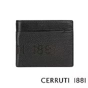 【Cerruti 1881】義大利頂級小牛皮12卡短夾 JULIAN系列(黑色 CEPU05545M)