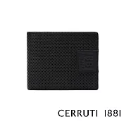 【Cerruti 1881】義大利頂級小牛皮6卡短夾 KLAUS系列(黑色 CEPU05538M)