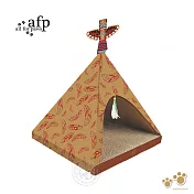 afp 追夢系列 精緻刺繡設計 抓板造型 貓窩 貓咪玩具 貓抓板 帳篷 追逐 猛撲 原野帳篷貓抓板