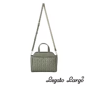 Legato Largo Lusso 典雅立體格紋手提斜背托特包- 橄欖綠