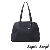 Legato Largo Lineare 輕量小法式托特貝殼包- 黑色