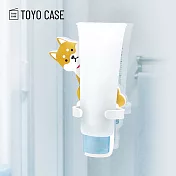 【日本TOYO CASE】動物造型無痕壁掛式洗面乳/牙膏收納架- 犬