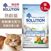 【耐吉斯】超級無穀 熟齡貓養生配方1.5kg 美國放養火雞肉 貓糧 貓飼料