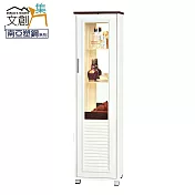 【文創集】巴莉 環保1.6尺南亞塑鋼單門高展示櫃/收納櫃 時尚雙色
