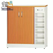 【文創集】瓦多 環保3.3尺南亞塑鋼捲簾推門單抽鞋櫃 時尚雙色