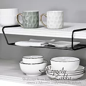 【Homely Zakka】日式簡約鐵藝分層兩用盤架 (2色任選) 黑色