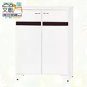【文創集】南亞塑鋼 范特多彩2.6尺雙開門鞋櫃(七色可選) 胡桃雙色