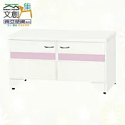 【文創集】南亞塑鋼 范特多彩2.6尺雙開門座鞋櫃(七色可選) 粉紅雙色