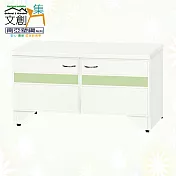 【文創集】南亞塑鋼 范特多彩2.6尺雙開門座鞋櫃(七色可選) 淺綠雙色