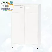 【文創集】南亞塑鋼 蜜雅多彩2.2尺雙開門鞋櫃(七色可選) 時尚白