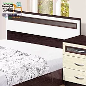 【文創集】南亞塑鋼 卡特多彩5尺雙人床頭片(二色可選+不含床底+不含床墊) 胡桃白雙色