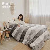 《BUHO》極柔暖法蘭絨美式信封枕頭套(2入/組) 《迷幽淌步》
