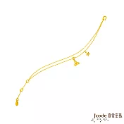 J’code真愛密碼金飾 雙魚座-幸福結黃金手鍊