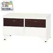 【文創集】妮可 環保2.6尺南亞塑鋼二抽座鞋櫃 時尚雙色