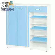 【文創集】羅斯 環保3.6尺南亞塑鋼二門單抽鞋櫃 時尚雙色