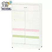 【文創集】多比斯 環保2.6尺南亞塑鋼推門單抽鞋櫃 時尚雙色