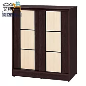 【文創集】摩斯 環保3尺南亞塑鋼推門鞋櫃 時尚雙色