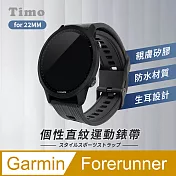 【Timo】Garmin 22mm通用 個性直紋運動手環替換錶帶