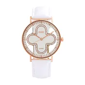 IMIR 艾米爾 Gorgeous 幸運十字晶鑽腕錶-白帶X白