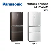 Panasonic 國際牌 NR-D501XGS 500公升 四門雙科技無邊框玻璃電冰箱 含基本安裝+舊機回收 翡翠白