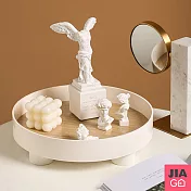 JIAGO 北歐圓形收納架托盤 白色