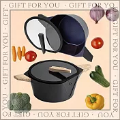 【德國Buderus】鑽石可立鍋系列_24cm湯鍋(含蓋)-IH爐可用鍋 淺木紋