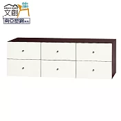 【文創集】克爾 環保4尺南亞塑鋼六抽置物櫃/收納櫃 時尚雙色