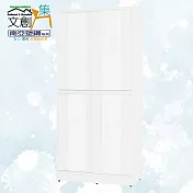 【文創集】南亞塑鋼 古爾多多彩3尺上下雙層四推門高鞋櫃(七色可選) 時尚白