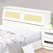 【文創集】南亞塑鋼 桑卡多彩5尺雙人床頭箱(七色可選＋不含床底＋不含床墊) 米黃雙色