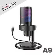 FIFINE A9 USB專業級電容式RGB麥克風