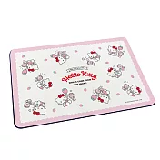 【Sanrio 三麗鷗】軟式珪藻土吸水地墊 珪藻土 地墊 軟式地墊 吸水地墊 (60*40*0.5cm) 草莓花邊HELLO KITTY