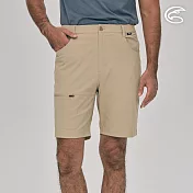 ADISI 男棉感彈性抗汙撥水短褲AP2211082 (S-2XL)｜防潑水 輕量 排汗快乾 透氣 機能 休閒 L 淺卡