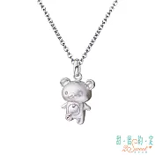 甜蜜約定2SWEET 跳格子拉拉熊Rilakkuma純銀墜子  送黑皮繩項鍊