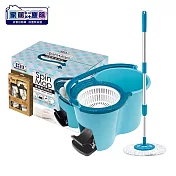 家簡塵除 新雙驅動旋轉拖把組+贈Vigar維宜卡 花系列方巾+掛勾組