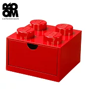 Room Copenhagen 樂高 LEGO® 樂高桌上型四凸抽屜收納箱 紅色