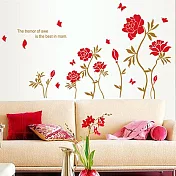 時尚壁貼 - 大紅玫瑰