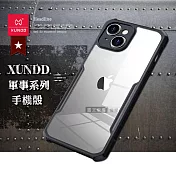 XUNDD訊迪 軍事防摔 iPhone 14 6.1吋 鏡頭全包覆 清透保護殼 手機殼 (夜幕黑)