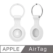 【Timo】AirTag 純色矽膠保護套 白色