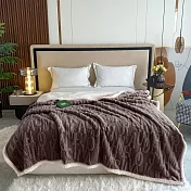 澳洲Simple Living 舒芙絨羊羔雙面釋壓氧氣毯-200x230cm 棕灰