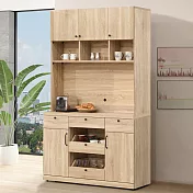 Homelike 喜家居4尺高收納餐櫃-梧桐色(2247)