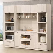 《Homelike》莎莉亞7.5尺組合餐櫃-雪松色 高櫃 碗盤收納櫃 電器櫃 櫥櫃 收納櫃 置物櫃