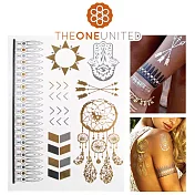 【The One】歐美時尚金屬感紋身貼(大)-7-埃及太陽神
