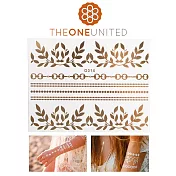 【The One】歐美時尚金屬感紋身貼(小)-6-金色花精靈