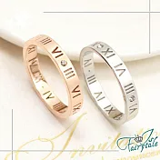 【伊飾童話】羅馬情話*鈦鋼情人中性男女戒 銀色8號