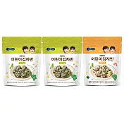 韓國【BEBECOOK 寶膳】幼兒初食海苔酥NEW 3入組 25g/包(原味x2、海味蔬菜x1)