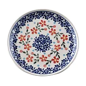 波蘭陶 藍印紅花系列 圓形淺盤 16cm 波蘭手工製