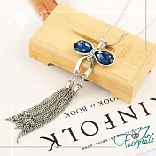 【伊飾童話】平安葫蘆＊藍水晶白銀流蘇長鍊