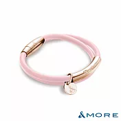 &MORE愛迪莫 Desire 渴望鈦鍺手環 (玫瑰金)- M 甜心粉