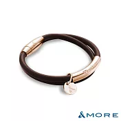 &MORE愛迪莫 Desire 渴望鈦鍺手環 (玫瑰金)- L 魅力棕