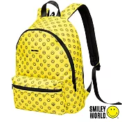 SMILEY WORLD ~ 時尚印花大容量後背包/單肩包(黃) 黃